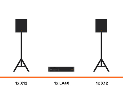 L-Acoustics geluidset huren met X12 op statief