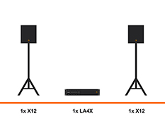 L-Acoustics X12 geluidset huren op statief