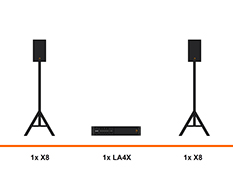 L-Acoustics X8 geluidset huren op statief