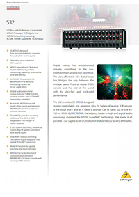 Behringer S32 product informatien downloaden