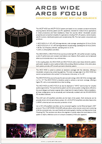 L-Acoustics ARCS WiFo System spec sheet downloaden