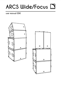 L-Acoustics ARCS Wide/Focus user manual downloaden