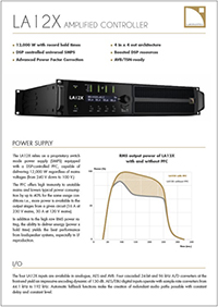 L-Acoustics LA12X System spec sheet downloaden