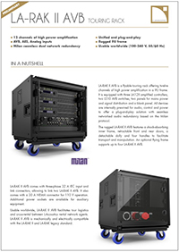 L-Acoustics LA-RAK II AVB System spec sheet downloaden