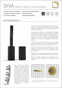 L-Acoustics Syva Product spec sheet downloaden