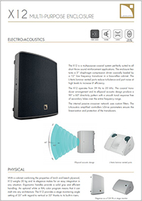 L-Acoustics X12 Product spec sheet downloaden