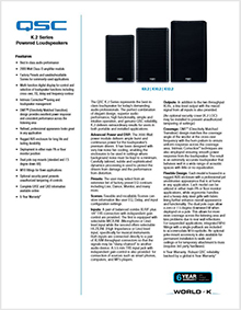 QSC K12.2  Product specs sheet downloaden