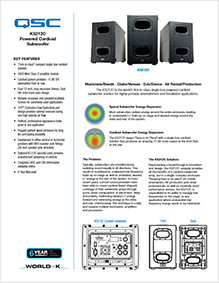 QSC KS212C Product specs sheet downloaden