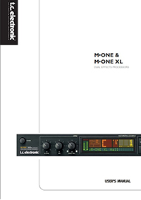 TC Electronics M-One XL user manual downloaden